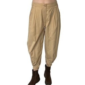 Free People Trousers Pants Cropped Tan Khaki Casual Boho Summer Size 4 Small